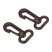 2pcs Plastic Swivel Snap Hook Lobster Clasp Buckle for Webbing Strap Brown