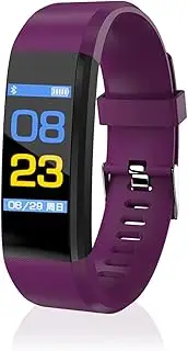 Fitness Tracker with Heart Rate Monitor Sleep Tracker Step Counter Pedometer IP68 Waterproof Fitness Watch for Men Women SMS SNS Call Notification for Android iOS Smartphones（Purple）