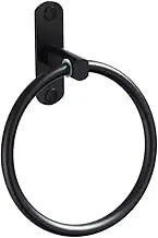 FCFZBTBNM Black Space Aluminum Towel Rack Modern Bathroom Towel Rack Wall Mounted Hotel Home Towel Bathroom Towel Ring