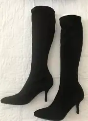 Stuart Weitzman Stretch BLACKDIAMOND Suede Women’s Boots US Size 7.5M-NEW-NIB