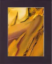 8X10" Matted Print Art Picture Rock Inside Cut Stone: Mookaite