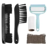 Pool Table Cleaning Brush Set Table Brush Rail Brush Sticky Lint Roller Black