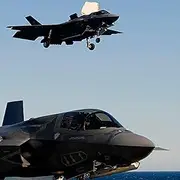 F-35B Lighnting II variants Land Aboard The Flight Deck of USS Wasp Poster Print by Stocktrek Images (22 x 34)