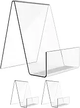 CANIGHT 3Pcs Acrylic Book Stands for Bookstore Tabletop Storage Book Holders for Organizing Notebooks Stylish Display Rack for Office and Retail Use