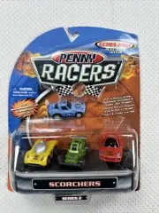 2002 Takara Funrise Ultra Fast Penny Racers Scorchers 3 Pack Pull-Back