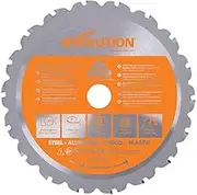Evolution Power Tools R165TCT-18CS (Rage) Multi-Material TCT Blade Cuts Wood, Metal and Plastic, 165 mm
