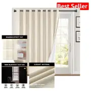Versatile Blackout Room Darkening Curtain Panel 100" Wide - Elegant Linen Style