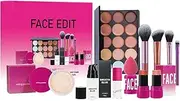 Beginner Makeup Kit | Eyeshadow Palette Brushes Makeup Kit,Make up Set, Loose Powder Blush Stick, Full Kit for Birthday Holiday