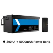 Gentrax 12V 300Ah Lithium Battery with VoltX 5000mAh Power Bank