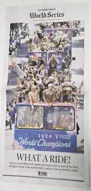 LA Dodgers WHAT A RIDE! WS Champs Special Edition LA Times Newspaper 11/4/24 New