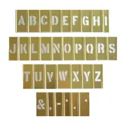 2" Interlocking Brass Stencil Letter Set