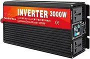 AISINILALAO 1500W Split Phase Pure Sine Wave Inverter, 12V/24V/48V/60V/72V DC to 110/220V AC Converter 3000W Peak Car Power Inverter Charger for Rvs, Campers, Solar Systems,72V to 110V