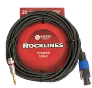 Carson Cable Co Rocklines 20 FT Speaker Cable: Speakon Male to Straight Jack