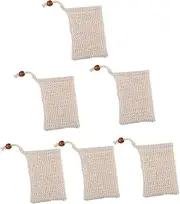 FOMIYES 6pcs Bubbling Foaming Soap Bag Drawstring Slip Massage Soap Bag for Bath