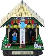 Sunny Rainy Box Accurate Indoor Thermometer Home Barometer House Hygrometer Plastic Hanging Weather Woman Clock