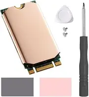 Haojiaho M.2 2242 SSD Heatsink, 0.5mm Copper Heat Sink Slim with Silicone Thermal Pads, Triangle Pry Tool, Screwdriver, Screws for M.2 2242 NVMe SSD