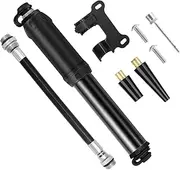 Mini Bike Tire Pump Portable Frame Pump, 100PSI Bicycle Tire Pump Fits Presta Schrader Valve, Lightweight Pocket Size, Bike Accessories