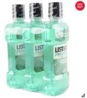 Listerine mouthwash Freshburst antibacterial plaque and gum protection 3 x 1L