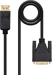 DisplayPort to DVI Cable 2.0m Black Ideal for Connecting DisplayPort Output Devices to Monitors with DVI Input.