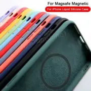 For iPhone 16 Pro Max 15 14 13 Magsafe Shockproof Silicone Magnetic Case Cover