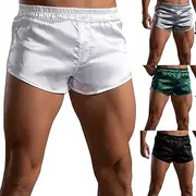 [Generic] Mens Shorts Solid Color Pants Elastic Band Loose Casual Sports Running Straight Shorts Beach Home Pants Active Shorts Men
