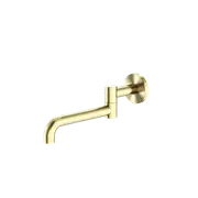 Nero Mecca Wall Mounted Swivel Basin/Bath Spout 225mm Brushed Gold NR221903GBG