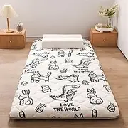 Japanese Folding Mattress, Futon Floor Mat Student Dormitory Comfort Portable Soft Breathable Tatami Futon Mat Guest Mattress for Home Camping(B,150 * 200cm)