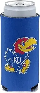 University Kansas 1-Pack 12 oz. 2-Sided Slim Can Cooler Stubby Holder