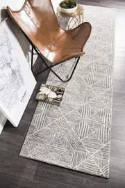 Gynama Contemporary Silver Runner Rug