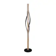 Randy Sleek Curvy LED Standing Floor Light Lamp Black/Wood