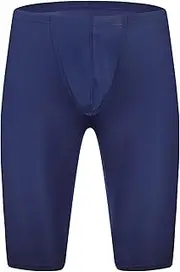 [YUFEIDA] Men's Compression Half Tights Leggings Sheer Swimwear Shorts Trunks Pant