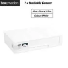 Large Storage Drawer Stackable Office Desktop Plastic Organiser Container Box