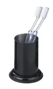 Modern Toothbrush Cup, toothbrush holder - Black, Wenko