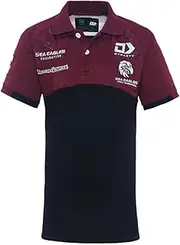 [Elite Sport Online] NRL 2024 ALT Media Polo - Manly Sea Eagles - Black - Youth - Junior