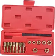 15Pcs Rethread Reapir Tools Kit Metric Thread File Metric Rethreader Taps & Dies