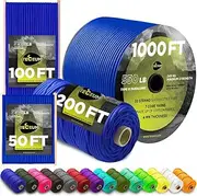 TECEUM Paracord Type III 550 Simple Blue – 100 ft – 4mm – Tactical Rope MIL-SPEC – Outdoor para Cord –Camping Hiking Fishing Gear and Equipment – EDC Parachute Cord – Strong Survival Rope 001