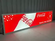 COCA COLA COKE LIGHT UP PREMIUM FLAT HANGING SIGN LIGHT LED