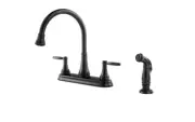 Pfister Glenfield Tuscan Bronze Double Handle High-arc Kitchen Faucet w/Sprayer