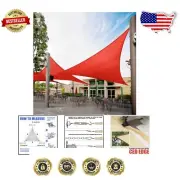Elegant Custom 21' Triangle Sun Shade Sail - Heavy Duty with 3-