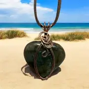 One Of A Kind Copper Mystic Heart Labradorite Necklace