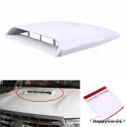 Universal White Car Air Flow Intake Scoop Hood Bonnet Decorative Vent Cover