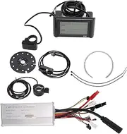 Electric Modification Kit Controller Display Thumb Throttle Power Pedal Assist Sensor Kit 36V 48V 500W Motor 500W LCD Display Heat Dissipation Easy Install for Electric Aluminum