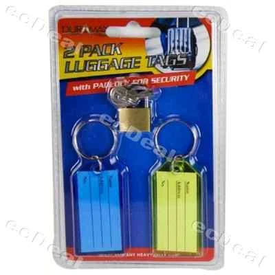 1 set Travel Luggage mini 20mm Brass Key Padlock lock w 2x Key Ring Tag