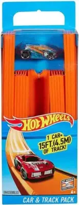 WB Mattel - Hot Wheels Straight Track With Car