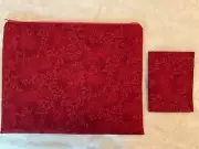 Red With Vines Cross Stitch Project Bag And Thread Bed (04)