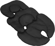 Baby Stroller Cushion, Crib Insert Cushion, Comfortable and Breathable Newborn Baby Support Cushion, Removable and Multifunctional Pram Liner for Stroller (Black)