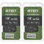 Semi Chisel Chainsaw Chain 14 Inch .050 3/8 LP 50DL for Stihl MS 170 180 2 Pack
