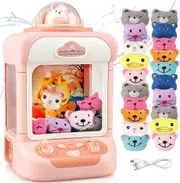 Mini Claw Machine for Kids - Arcade Claw Game Machine, 20 Mini Plush Toys, Music and Light, Party Birthday