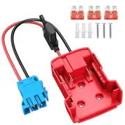 Adapter for Battery with Wire Harness Connector 12AWG Wire with 40A Fuse for Peg-Perego Red