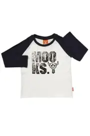 Mooks Children Boys Kent Baseball Raglan T Shirt sizes 3 5 6 7 Colour Dark Navy